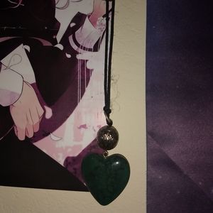 Teal Heart Necklace